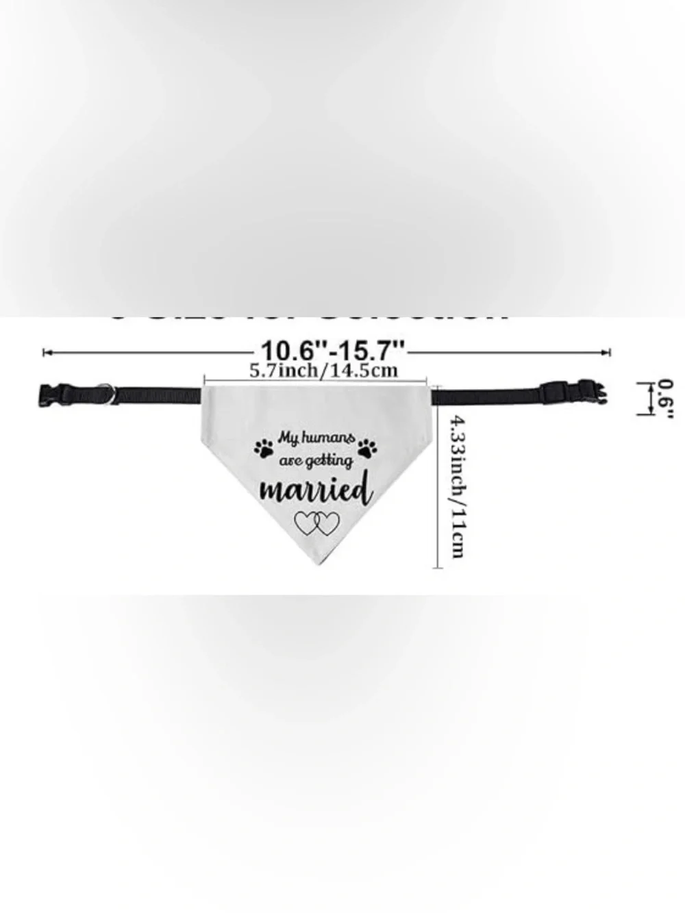 My Humans Are Getting Married White Dog Bandana Collar Accessory